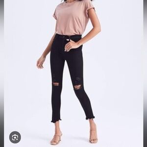 Abercrombie & Fitch The Super Skinny Ankle High Rise Curve Love 29/8R Black